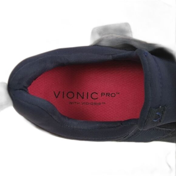 Vionic Navy Blue Marlene Pro Service Slip Resistant Sneakers Velcro 8 1/2 WIDE - Picture 11 of 13